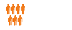 7 person symbols showing that this unit can service up to 7 people per week, with text indicating the same