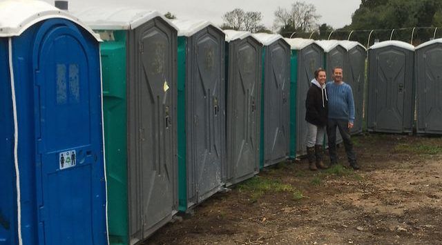 Donated toilets to a community farm