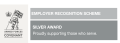 Employer Recognition Scheme Silver Award banner for proudly supporting those who serve